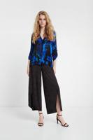 Gebloemd camouflageshirt - BLUE - M