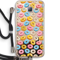 Pink donuts: Samsung Galaxy J3 (2016) Transparant Hoesje met koord
