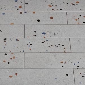 Dateg Wandtegel Terrazzo Mat Grijs 7,5x30 Inhoud doos 0,5m2