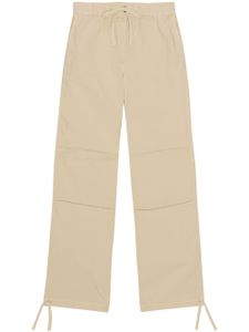 GANNI pantalon droit à lien de resserrage - Tons neutres