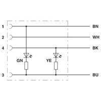 Phoenix Contact 1694800 Sensor/actuator aansluitkabel Aantal polen (sensoren): 4 1.50 m 1 stuk(s)