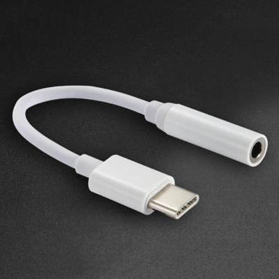 12 5 cm USB-C / Type-C Male naar 3.5mm Audio vrouwelijke Adapter Converter (wit)
