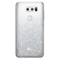 Geometrische lijnen wit: LG V30 Transparant Hoesje