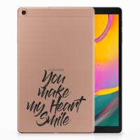 Samsung Galaxy Tab A 10.1 (2019) Back cover met naam Heart Smile