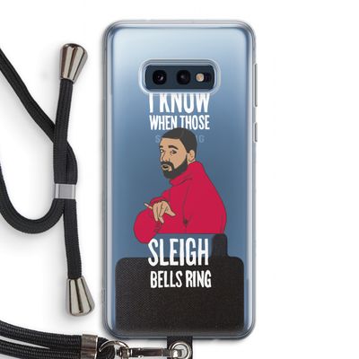 Sleigh Bells Ring: Samsung Galaxy S10e Transparant Hoesje met koord