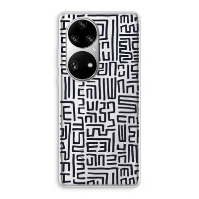 Moroccan Print: Huawei P50 Pro Transparant Hoesje
