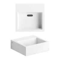 Clou Flush Fontein - 28x27x9cm - voorbewerkt kraangat - met afvoerplug - mat wit CL/03.13011