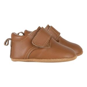 Baby Dutch babyslofjes klittenband cognac Maat