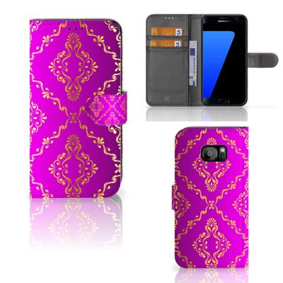 Wallet Case Samsung Galaxy S7 Edge Barok Roze