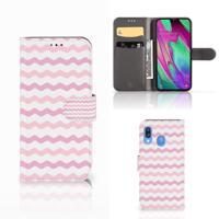 Samsung Galaxy A40 | Telefoon Hoesje | Waves Roze