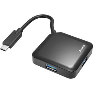 Hama 00200112 interface hub USB 3.2 Gen 1 (3.1 Gen 1) Type-C 5000 Mbit/s Zwart