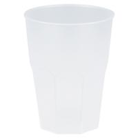 Drinkglazen frosted - transparant - 6x - 300 ml - onbreekbaar kunststof - Feest/cocktailbekers Drinkglazen frosted - transparant - 6x - 300 ml - onbreekbaar kunststof - Feest/cocktailbekers