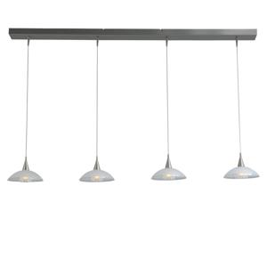 Masterlight Design eettafel lamp Melani 4-lichts nikkel 2481-37-06-130-4-DW