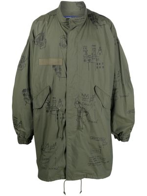 Junya Watanabe MAN Parka met print - Groen