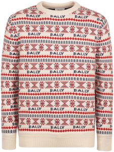 Bally pull en laine à motif intarsia - Tons neutres