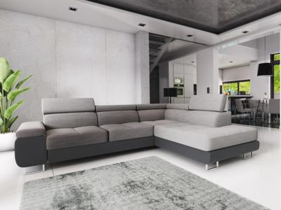 OP=OP Slaapbank met opbergruimte Sem - Hoekbank Links - Zwart