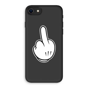 Middle finger black: iPhone SE 2020 Biologisch afbreekbaar hoesje
