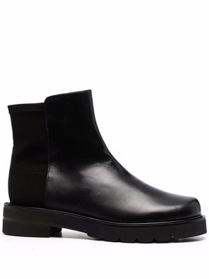 Stuart Weitzman bottines à design d'empiècements - Noir