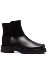 Stuart Weitzman bottines à design d'empiècements - Noir