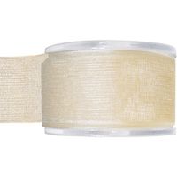 1x Hobby/decoratie ivoorwitte organza sierlinten 4 cm/40 mm x 20 meter   -