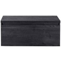 Frozen Badmeubelset 100 cm - Greeplijst in Kleur - Inclusief Wastafelbovenblad Black Oak