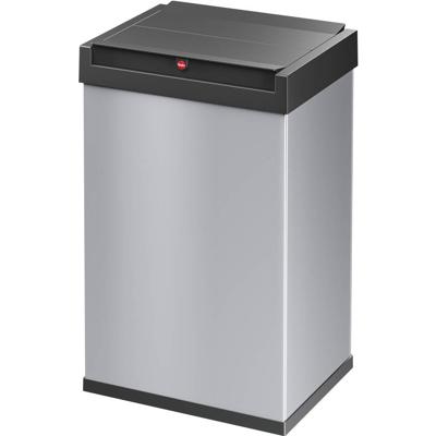 Hailo Big-Box Swing L 8401210 Afvalbak 35 l Plaatstaal (b x h x d) 339 x 545 x 260 mm Zilver, Zwart Met zelfsluitende zwenkdeksel 1 stuk(s)