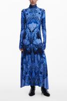 Vlinder midi-jurk - BLUE - XS