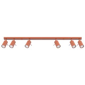 Plafondlamp RING 6L rood ochra