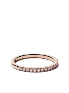 De Beers Jewellers bague DB Classic Half Pavé en or rose 18ct et diamants