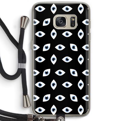 Eyes pattern: Samsung Galaxy S7 Transparant Hoesje met koord