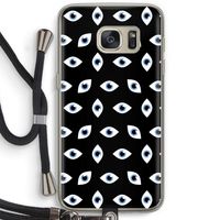 Eyes pattern: Samsung Galaxy S7 Transparant Hoesje met koord