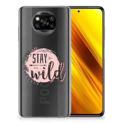 Xiaomi Poco X3 | Poco X3 Pro Telefoonhoesje met Naam Boho Stay Wild Xiaomi Poco X3 | Poco X3 Pro Telefoonhoesje met Naam Boho Stay Wild