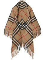 Burberry cape en laine mélangée à motif Vintage Check - Tons neutres