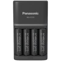 Panasonic Smart & Quick BQ-CC55 +4x eneloop Pro AA Lader voor accupacks NiMH AAA (potlood), AA (penlite)