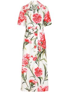 Dolce & Gabbana robe-chemise à fleurs - Blanc