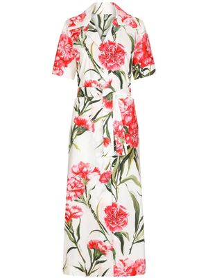 Dolce & Gabbana robe-chemise à fleurs - Blanc
