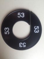 Maatring 9cm zwart/wit 53