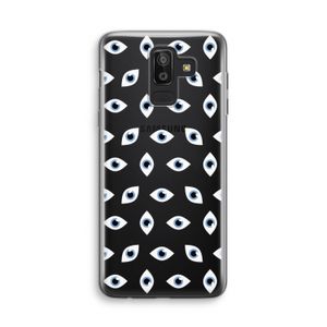 Eyes pattern: Samsung Galaxy J8 (2018) Transparant Hoesje