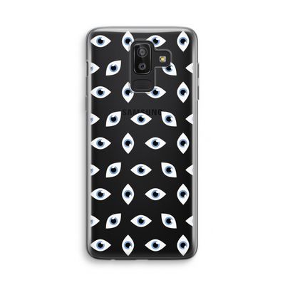 Eyes pattern: Samsung Galaxy J8 (2018) Transparant Hoesje