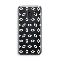 Eyes pattern: Samsung Galaxy J8 (2018) Transparant Hoesje