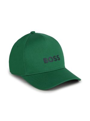 BOSS Kidswear casquette en coton à logo appliqué - Vert