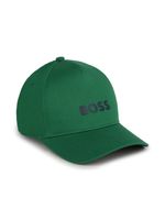 BOSS Kidswear casquette en coton à logo appliqué - Vert