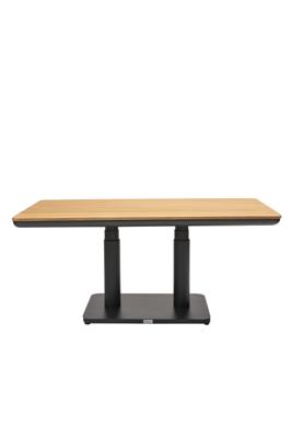 Qopps Zamin up down tafel 140 x 80 met teak top