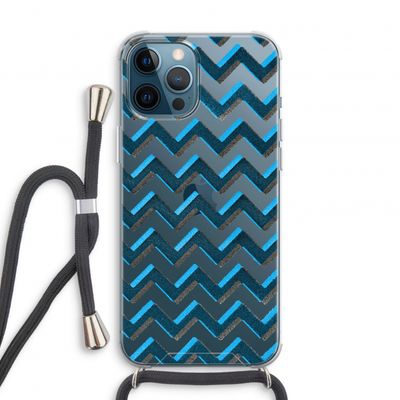 Onderbroken lijn: iPhone 12 Pro Transparant Hoesje met koord