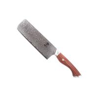 Homizu Baranoki hakmes - 15cm - VG-10 damascus mes|rozenhout - bruin