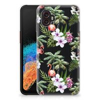 Samsung Galaxy Xcover 6 Pro TPU Hoesje Flamingo Palms