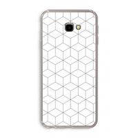 Zwart-witte kubussen: Samsung Galaxy J4 Plus Transparant Hoesje