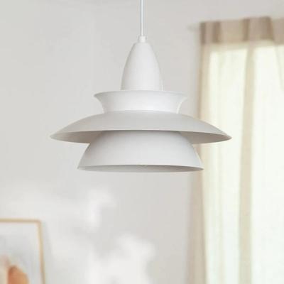 Hanglamp wit retro &apos;Bally&apos; metaal E27 34 cm