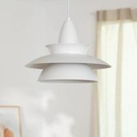 Hanglamp wit retro 'Bally' metaal E27 34 cm Hanglamp wit retro 'Bally' metaal E27 34 cm