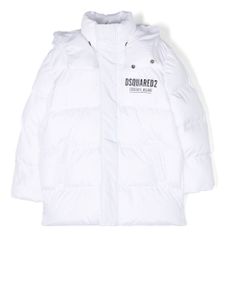 DSQUARED2 KIDS doudoune à logo poitrine imprimé - Blanc